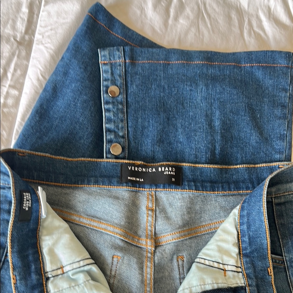 Veronica Beard Blue Denim Overalls Classic Style